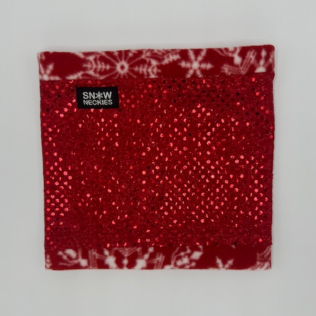 Red Sparkle Circle Neckie   