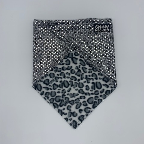 Black and Silver Sparkle Bandana