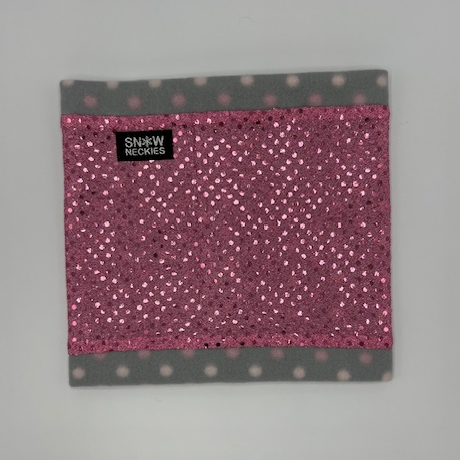 Light Pink Sparkle Circle Neckie      