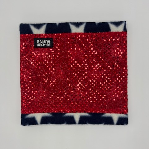 Red Sparkle Circle Neckie      