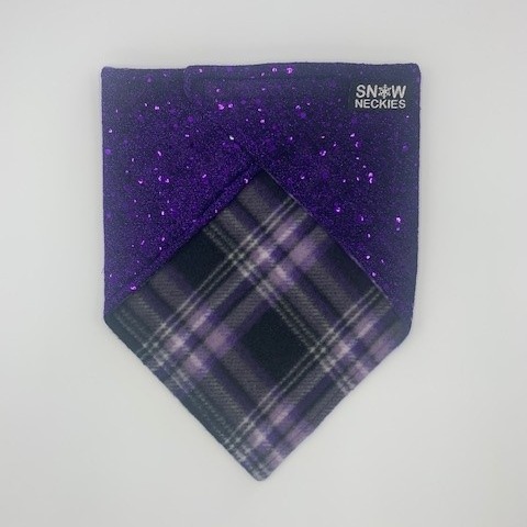 Dark Purple Tossed Sparkle Bandana           