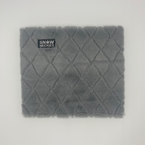 Fur Neckie - Grey Quilted 