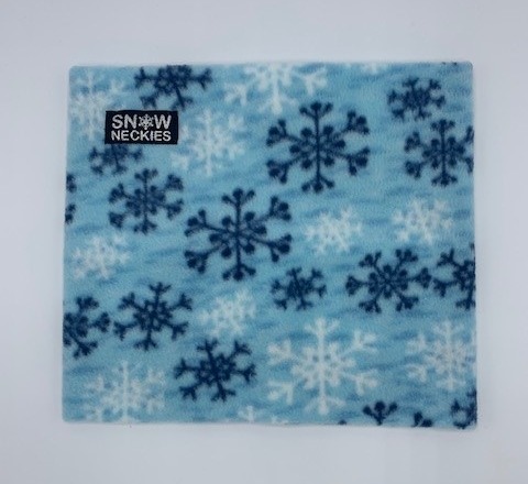 Snowflakes on Light Blue Fleece Neckie