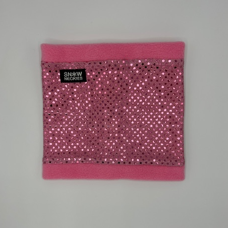 Light Pink Sparkle Circle Neckie       