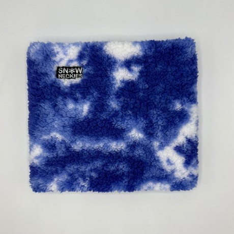 Sherpa Neckie - Tie Dye, Royal Blue
