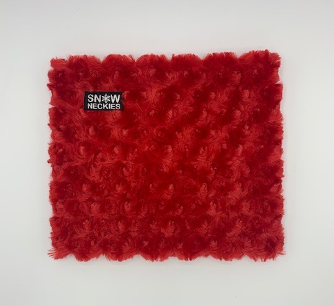 Swirl Fur Neckie - Red