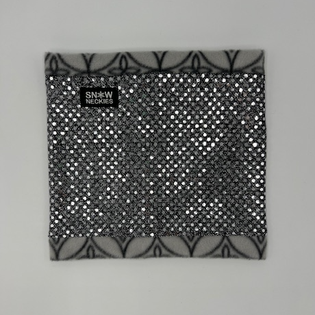 Black and Silver Sparkle Circle Neckie      