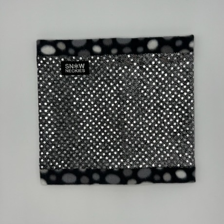 Black and Silver Sparkle Circle Neckie    