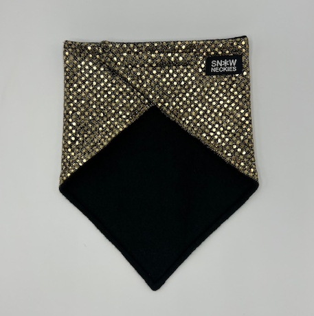 Black and Gold Sparkle Bandana              