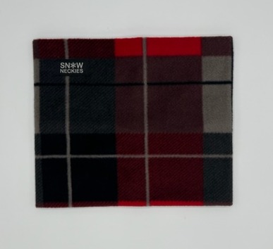 Black, Grey, and Red Plaid Fleece Neckie